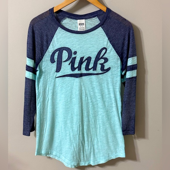PINK Victorias Secret Raglan Tee size XS - Picture 1 of 5